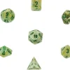 Dice<Green / Dark Green: Marble Polyhedral Dice Set (7's) CHX 27409 - Miniature Marvels: Airplane Models & Painted Dice