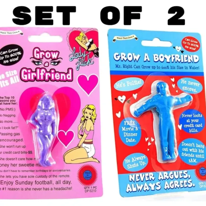 Egpull<Grow A Girlfriend & Boyfriend - COMBO SET - Funny GaG Joke Novelty - Miniature Marvels: Airplane Models & Painted Dice