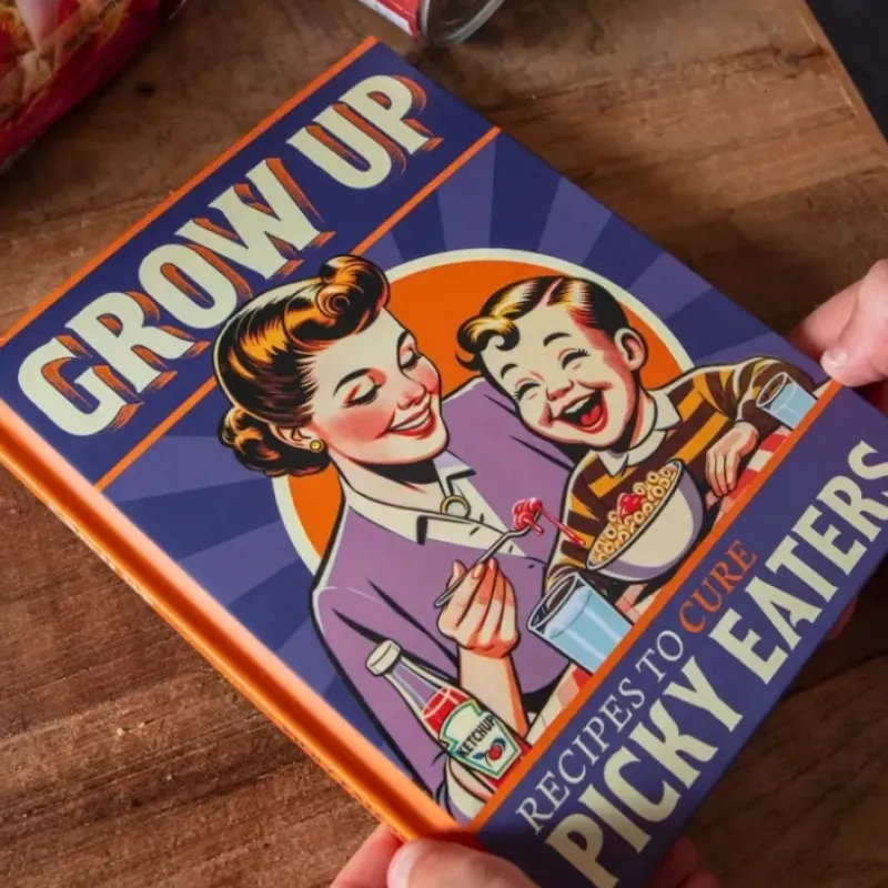Egpull<Grow Up! "Recipes To Cure Picky Eaters" Hardcover Book - Funny Gag Joke Gift - Miniature Marvels: Airplane Models & Painted Dice