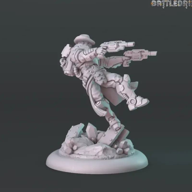 Miniature<Gunslinger - Miniature Marvels: Airplane Models & Painted Dice