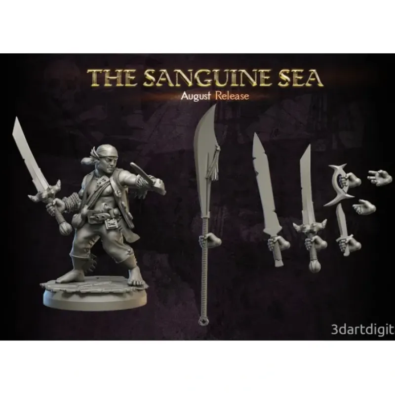 Miniature<Halfmer Male - Miniature Marvels: Airplane Models & Painted Dice