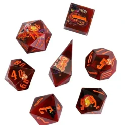 Shop All*Halloween Sharp Edged 7-Set RPG Dice - Miniature Marvels: Airplane Models & Painted Dice