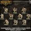 Miniature<Hammerfall High Shield Gun Corps: Mercenaries - Unit PIP 41122 - Miniature Marvels: Airplane Models & Painted Dice