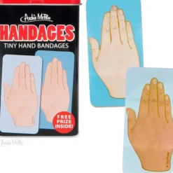 Egpull<HANDAGES Tiny Hand Bandages in Cute Collectible Tin - Band-Aids Archie McPhee - Miniature Marvels: Airplane Models & Painted Dice