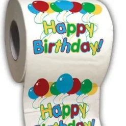 Egpull<Happy Birthday Toilet Paper - Bathroom Potty Party Favor Fun Gag Novelty - Miniature Marvels: Airplane Models & Painted Dice