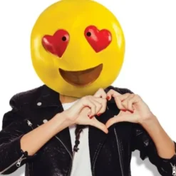 Egpull<Heart Eyes Emoji Smiley Smile Face Mask Latex Halloween Costume Party BigMouth - Miniature Marvels: Airplane Models & Painted Dice