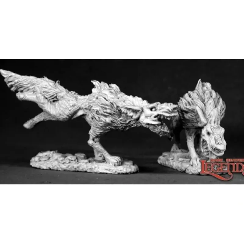 Miniature<Hell Hounds (2): Dark Heaven Legends RPR 02522 - Miniature Marvels: Airplane Models & Painted Dice