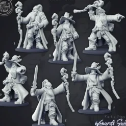 Miniature<Hero Wizard - Miniature Marvels: Airplane Models & Painted Dice