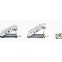 Airplane Model*Herpa Wings 571883 1:200 KLM historic passenger stairs (2) with tractor (1) - Miniature Marvels: Airplane Models & Painted Dice