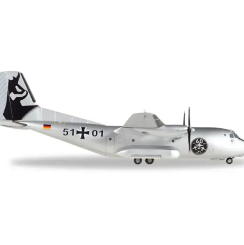 Airplane Model*Herpa Wings 558655 1:200 Luftwaffe Transall C-160 - Miniature Marvels: Airplane Models & Painted Dice