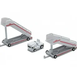 Airplane Model*Herpa Wings 573122 1:200 TWA historic passenger stairs (2) with tractor (1) - Miniature Marvels: Airplane Models & Painted Dice