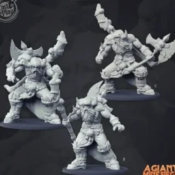 Miniature<Hill Giants - Miniature Marvels: Airplane Models & Painted Dice