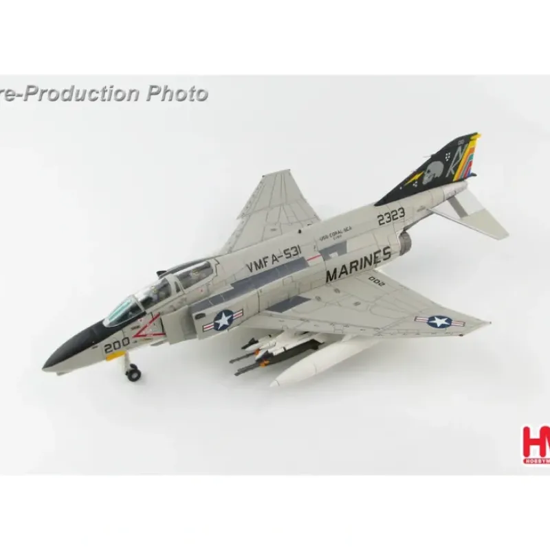 Airplane Model*Hobby Master HA19014 1:72 McDonnell Douglas F-4N Phantom II 152323, VMFA-531 "Gray Ghosts", USS Coral Sea - Miniature Marvels: Airplane Models & Painted Dice