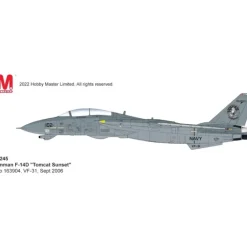 Shop All*Hobby Master HA5245 1:72 US Navy F-14D Tomcat Sunset BuNo 163904, VF-31, Sept 2006 - Miniature Marvels: Airplane Models & Painted Dice
