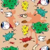 Egpull<HORROR Gross Bloody Body Parts Wrapping Paper funny gag joke prank gift wrap - Miniature Marvels: Airplane Models & Painted Dice