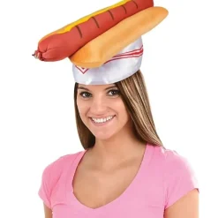 Egpull<HOT DOG HAT - The Hotdog Weiner Cap Food-Prop-Halloween Funny Party Costume - Miniature Marvels: Airplane Models & Painted Dice