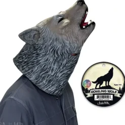 Egpull<HOWLING WOLF MASK - High Quality Latex Party Halloween Costume - Archie McPhee - Miniature Marvels: Airplane Models & Painted Dice