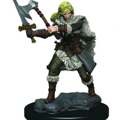 Miniature*Human Female Barbarian: Premium Figures - D&D Icons of the Realms WZK 93020 - Miniature Marvels: Airplane Models & Painted Dice