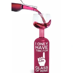 Egpull<I ONLY HAVE TIME FOR ONE GLASS - Ultimate Wine Bottle - BigMouth Inc. - Miniature Marvels: Airplane Models & Painted Dice