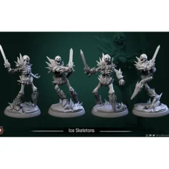 Miniature<Ice Skeletons - Miniature Marvels: Airplane Models & Painted Dice