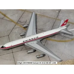 Airplane Model*InFlight IF80008 1:200 Swiss Air Douglas DC8-62 - Miniature Marvels: Airplane Models & Painted Dice