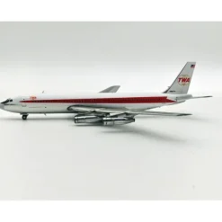 Airplane Model*InFlight200 IF701TW0823P Trans World Airlines TWA 707-131B N86741 Polished - Miniature Marvels: Airplane Models & Painted Dice