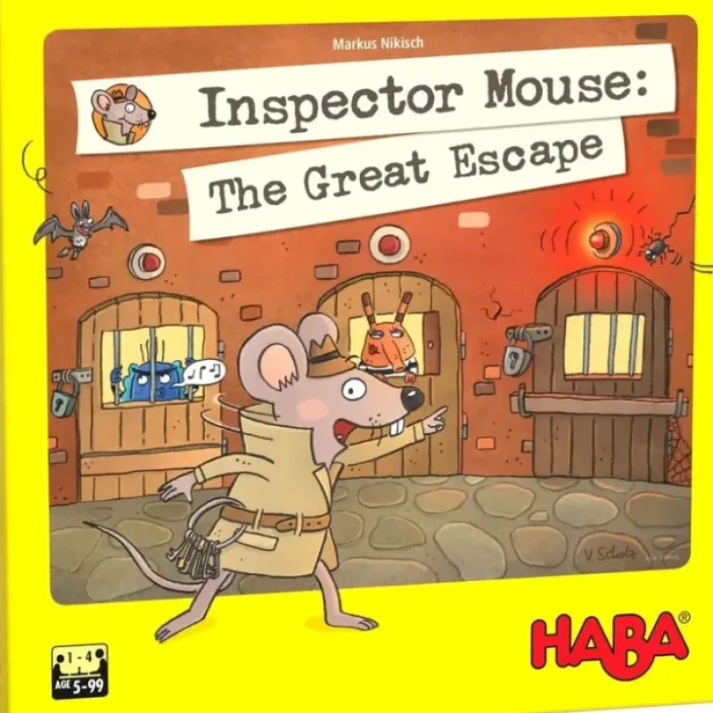 Board Game<Inspector Mouse: The Great Escape HAB 306113 - Miniature Marvels: Airplane Models & Painted Dice