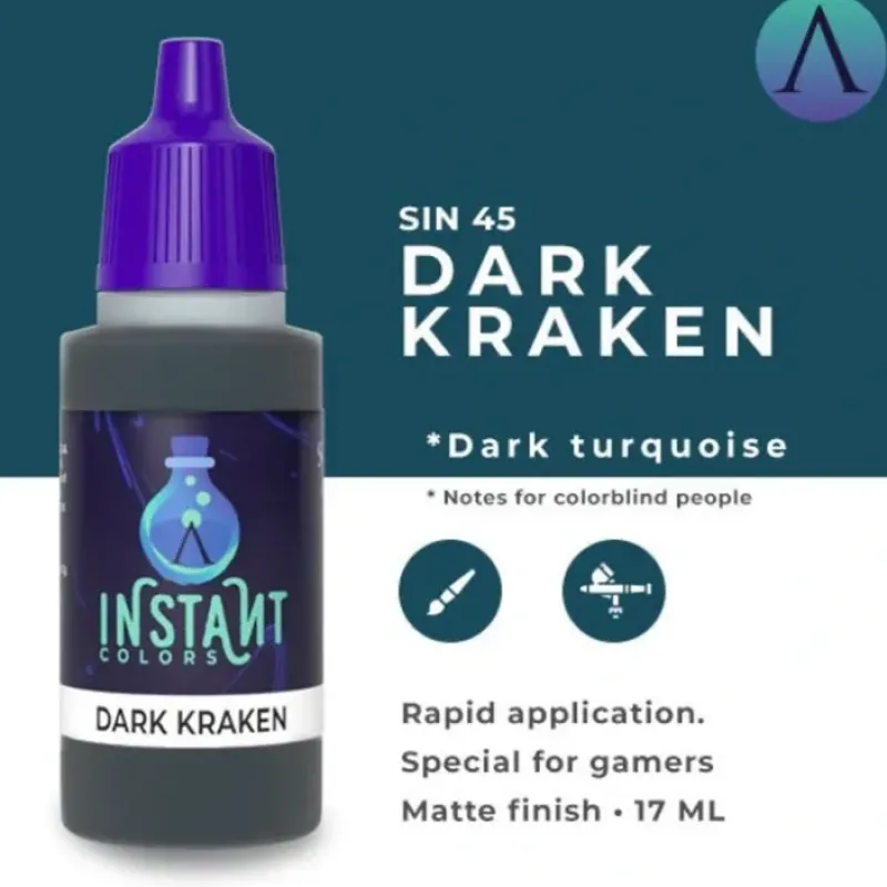 Paint<Instant Colors: Dark Kraken S75 SIN-45 - Miniature Marvels: Airplane Models & Painted Dice