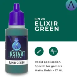 Paint<Instant Colors: Elixir Green S75 SIN-28 - Miniature Marvels: Airplane Models & Painted Dice
