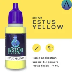 Paint<Instant Colors: Estus Yellow S75 SIN-09 - Miniature Marvels: Airplane Models & Painted Dice