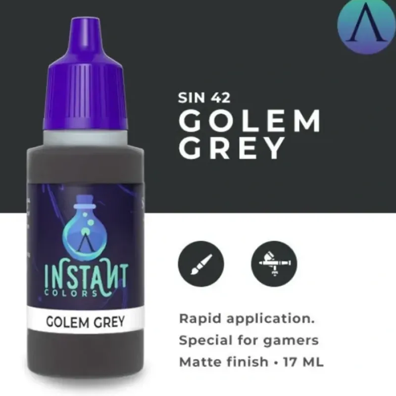 Paint<Instant Colors: Golem Grey S75 SIN-42 - Miniature Marvels: Airplane Models & Painted Dice