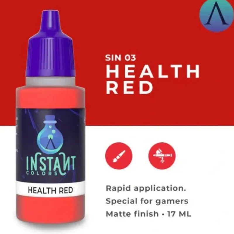Paint<Instant Colors: Health Red S75 SIN-03 - Miniature Marvels: Airplane Models & Painted Dice