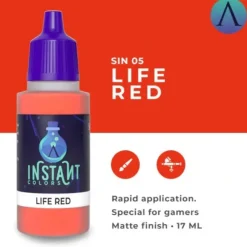 Paint<Instant Colors: Life Red S75 SIN-05 - Miniature Marvels: Airplane Models & Painted Dice
