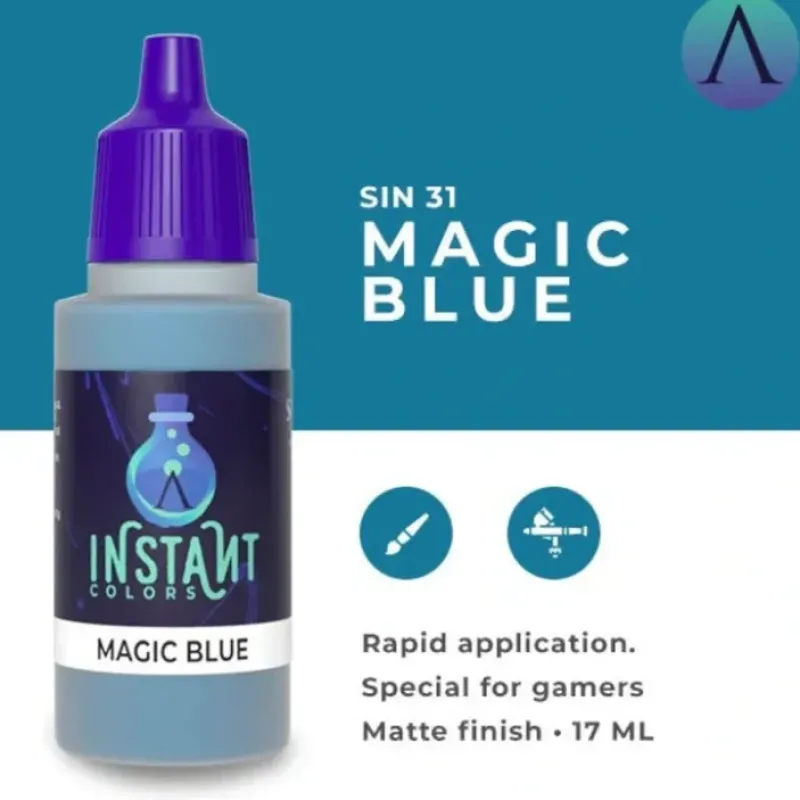 Paint<Instant Colors: Magic Blue S75 SIN-31 - Miniature Marvels: Airplane Models & Painted Dice