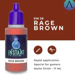 Paint<Instant Colors: Rage Brown S75 SIN-36 - Miniature Marvels: Airplane Models & Painted Dice
