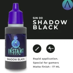 Paint<Instant Colors: Shadow Black S75 SIN-00 - Miniature Marvels: Airplane Models & Painted Dice