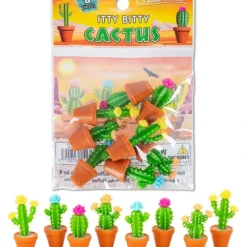 Egpull<Itty Bitty Cactus (Bag of 8) - Tiny Figurines Arts & Crafts - Archie McPhee - Miniature Marvels: Airplane Models & Painted Dice