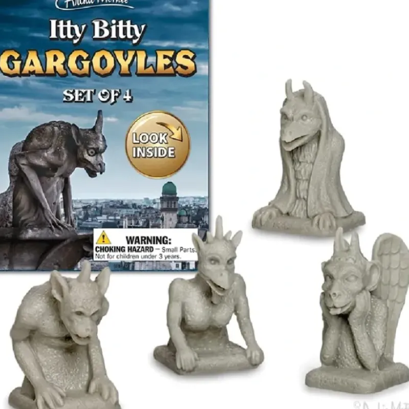 Egpull<Itty Bitty Gargoyles - (box of 4) Miniature Decoration Figurines - Archie McPhee - Miniature Marvels: Airplane Models & Painted Dice