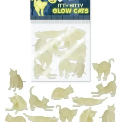 Egpull<Itty Bitty Glow in Dark Cats (Bag of 12) - Crafts & Art Figurine - Archie McPhee - Miniature Marvels: Airplane Models & Painted Dice
