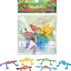 Egpull<Itty Bitty Poison Dart Frogs (Bag of 6) Miniature Toy Figurines - Archie McPhee - Miniature Marvels: Airplane Models & Painted Dice