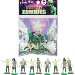 Egpull<Itty Bitty Zombies (Bag of 9) - Mini Gow in Dark Figurines - Archie McPhee - Miniature Marvels: Airplane Models & Painted Dice