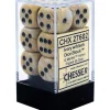 Dice<Ivory / Black: Marble 12d6 16mm Dice Block CHX 27602 - Miniature Marvels: Airplane Models & Painted Dice