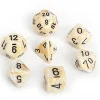 Dice<Ivory with Black: Marble Polyhedral Dice Set (7's) CHX 27402 - Miniature Marvels: Airplane Models & Painted Dice