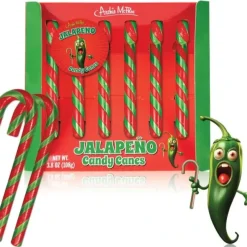 Egpull<Jalapeo Pepper Spicy Hot Candy Canes Christmas Holiday Fun Gag - Archie McPhee - Miniature Marvels: Airplane Models & Painted Dice