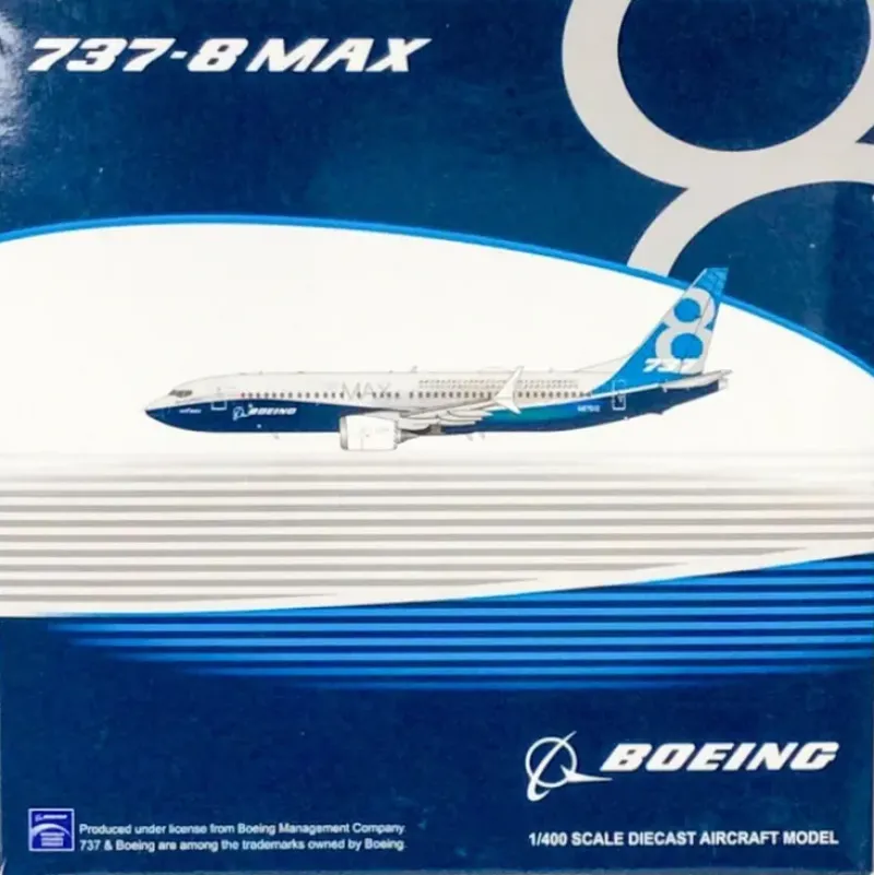 Airplane Model*JC Wings LH4033 1:400 House Colors Boeing 737-8 Max - Miniature Marvels: Airplane Models & Painted Dice