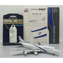 Airplane Model*JC Wings XX40108 1:400 El Al Boeing 747-400 (With Aviationtag) - Miniature Marvels: Airplane Models & Painted Dice