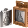 Egpull<JESUS HOLY WATER Stainless Steel Hip Flask 6oz - Drinking Gag Novelty Joke Gift - Miniature Marvels: Airplane Models & Painted Dice