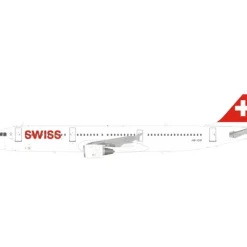 Airplane Model*JFox 1:200 JF-A321-003 Swiss Airlines Airbus A321 HB-IOH - Miniature Marvels: Airplane Models & Painted Dice