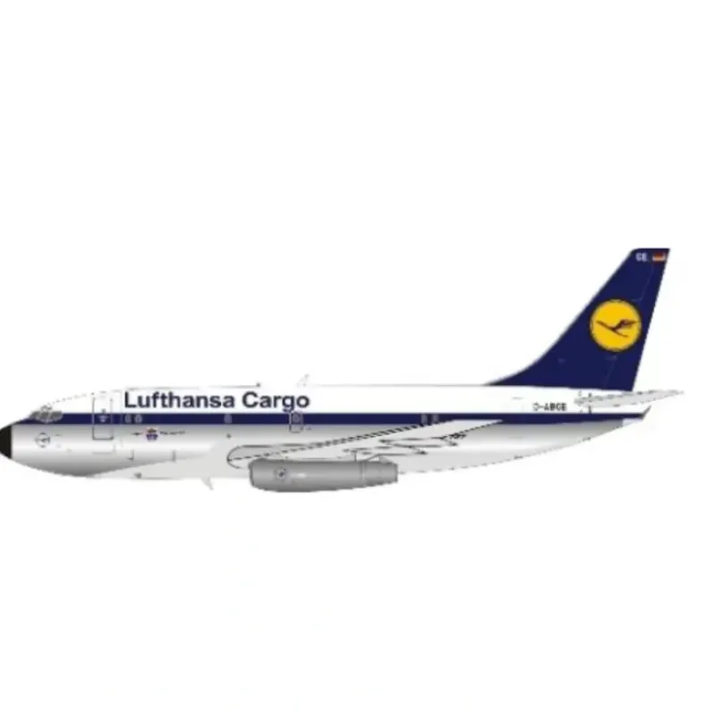 Airplane Model*JFox JF-737-2-009 1:200 Lufthansa Cargo Boeing 737-200 - Miniature Marvels: Airplane Models & Painted Dice