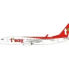 Airplane Model*JFox JF-737-8-034 1:200 T'Way Boeing 737-800 HL8300 - Miniature Marvels: Airplane Models & Painted Dice
